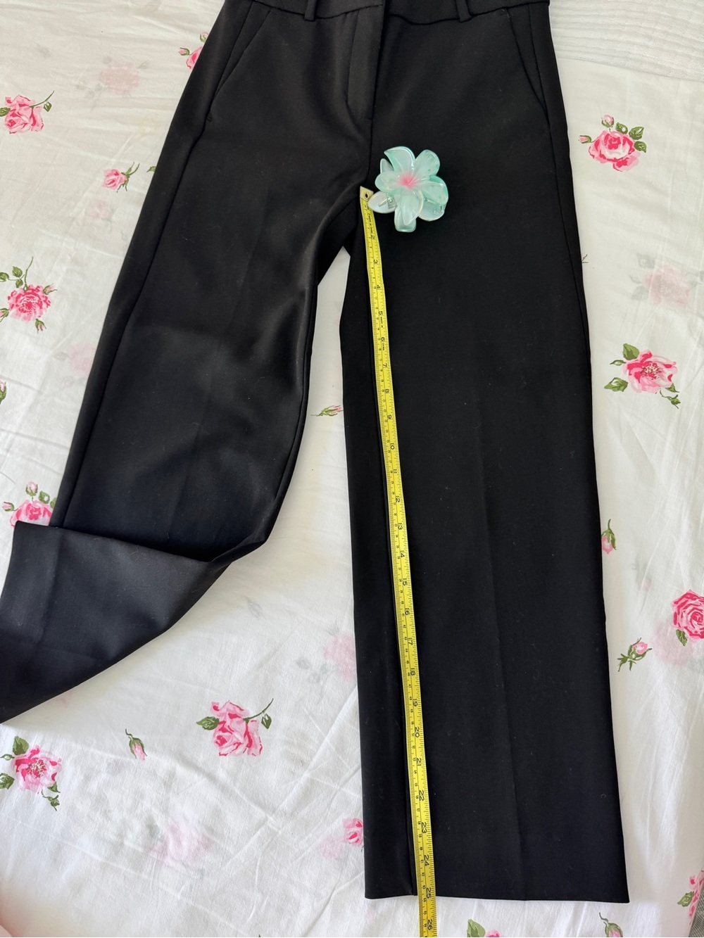 NWT, J. Crew Black Wide Leg Crop Summer Office Pants, 00/XS - Picture 8 of 10